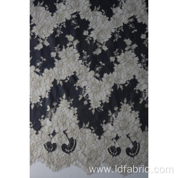 Nylon Polyester Cation Panel Lace Fabric
